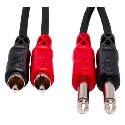 HOSA CPR-203 Stereo Interconnect Dual 1/4 in TS to Dual RCA (3 m) image 4
