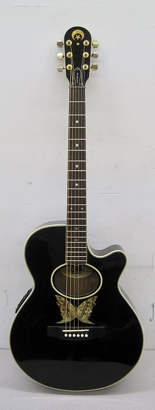 Epiphone EO-2EB Acoustic / Electric Guitar w/ Butterfly