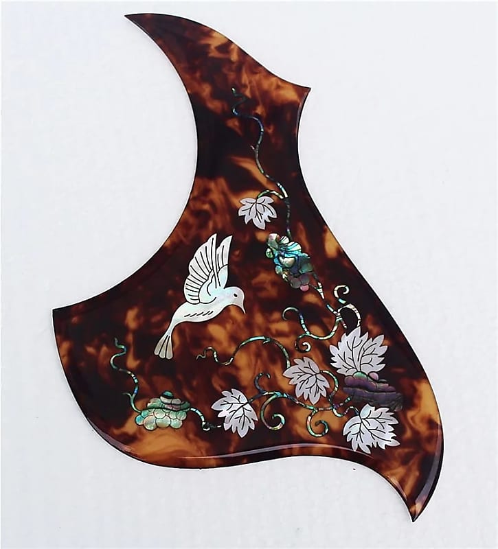 Folk Acoustic Guitar Pickguard Abalone Hummingbird Reverb