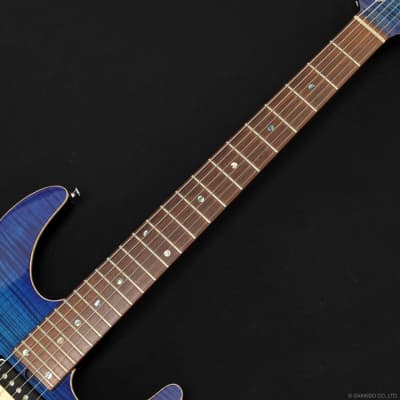 T's Guitars DST-Pro24 Mahogany Limited Custom - Trans Blue Burst, Made in Japan image 10
