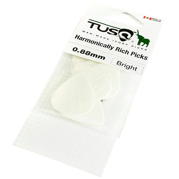 Graph Tech PQP-0088-W6 TUSQ 0.88mm Bright Tone Standard Guitar Picks (6-Pack) image 1