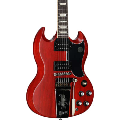 Gibson SG Standard '61 Maestro Vibrola Faded Electric Guitar (with Case), Vintage Cherry Satin image 3