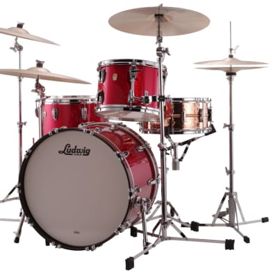 Ludwig Classic Maple Fab Drum Set Red Sparkle image 6