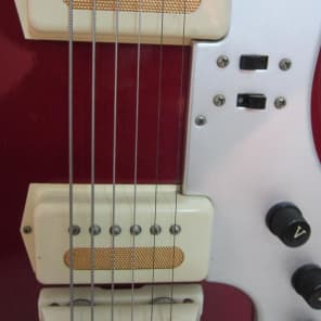 Vintage 1960s Guyatone Red Guitar Time Warp Mint Box Pick Ultra Rare Teisco Japan image 7