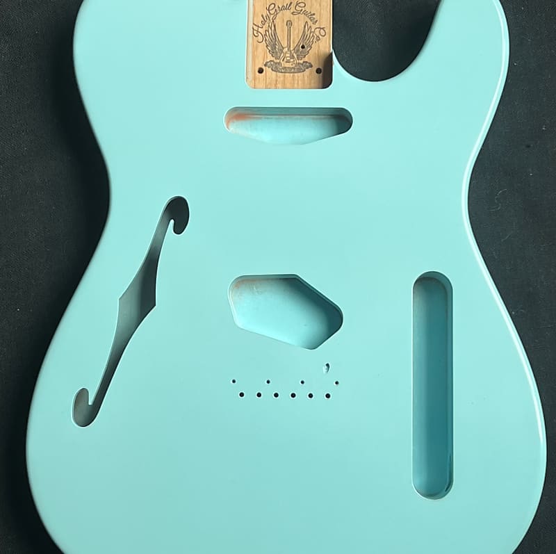 Custom Telecaster Body F Hole 2024 Sonic Blue Nitro Lacquer