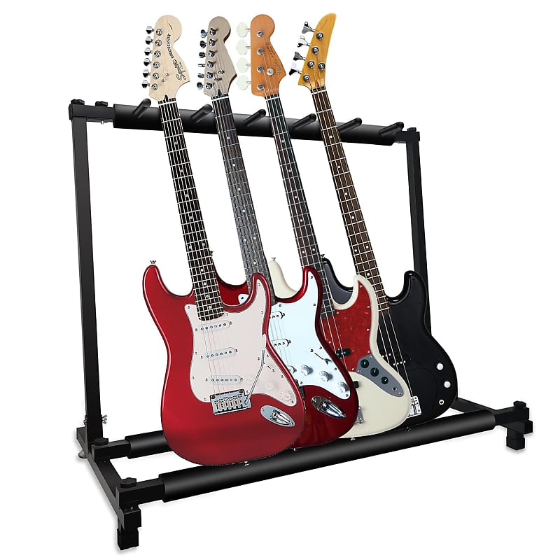 5 Core 5 in 1 Multi Guitar Stand Heavy Duty Guitar Rack Floor Tall Guitar Holder Universal Upright Classical Guitar Support for Acoustic Electric Bass Banjo Stands for Band Studio Home  GRack 5N1 image 1