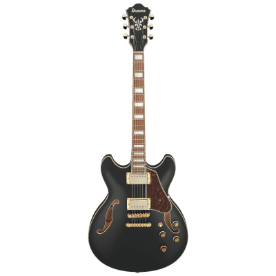 Ibanez AS73GBKF AS Artcore Series 6-String RH Semi-Hollowbody Electric Guitar - Black Flat image 2