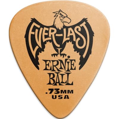 Ernie Ball 9190 Everlast Pick, .73mm, Orange, 12 Pack for sale