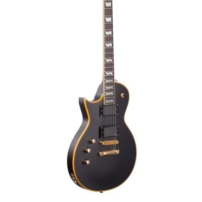 ESP LTD EC1000 Left Handed Electric Guitar Vintage Black image 8