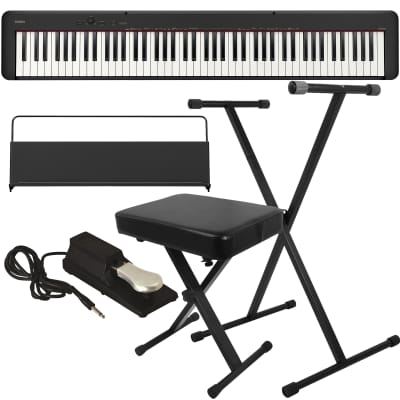 Casio CDP-S160 Compact Digital Piano - Black KEY ESSENTIALS BUNDLE