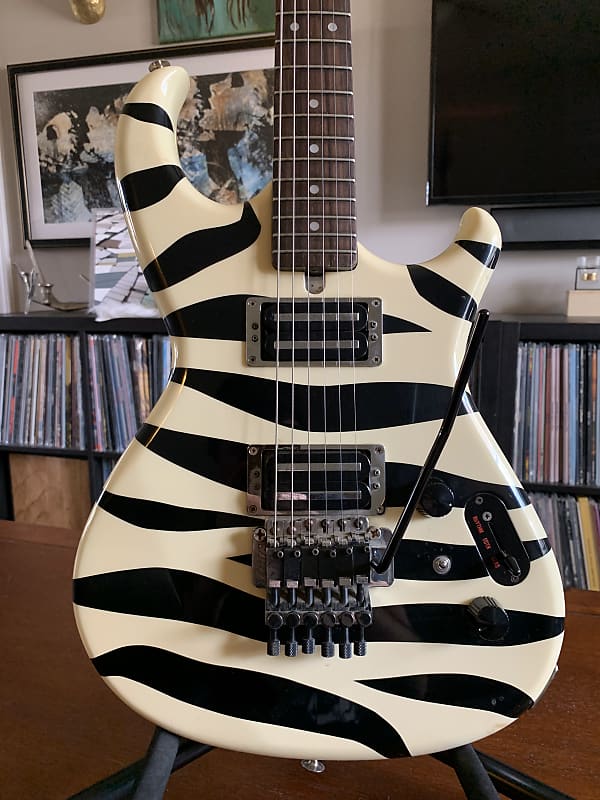 Aria Pro II RS INAZUMA-V 1984 Zebra Stripe | Reverb