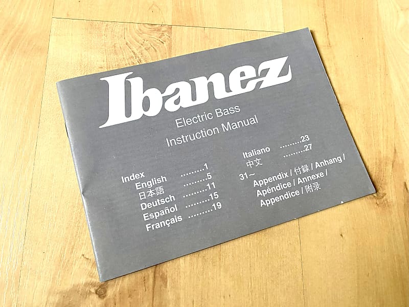 Ibanez SR 300 Bass Owner's Manual Reverb UK
