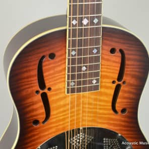 National Estralita Deluxe, Single Cone, Wood Body Resonator Guitar image 1