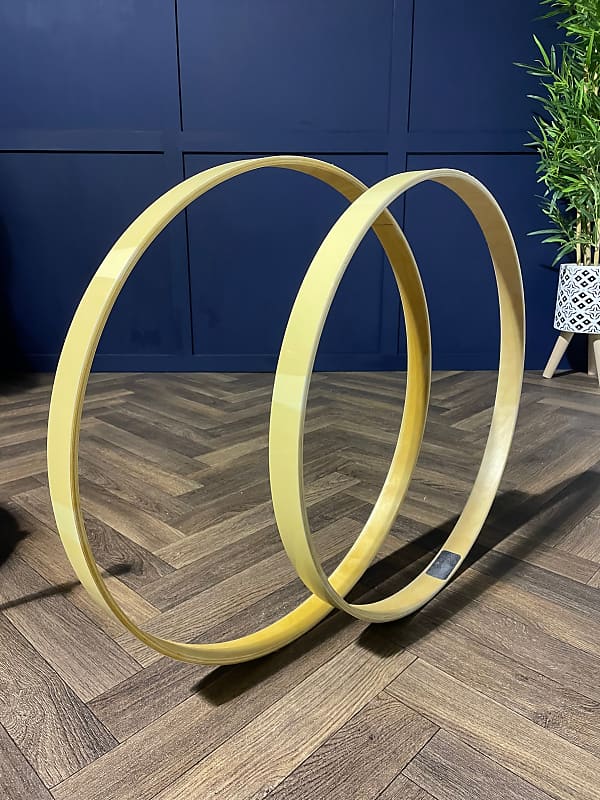 Pearl Vision Birch Birch Bass Drum 22” Wooden Hoops Rims Reverb