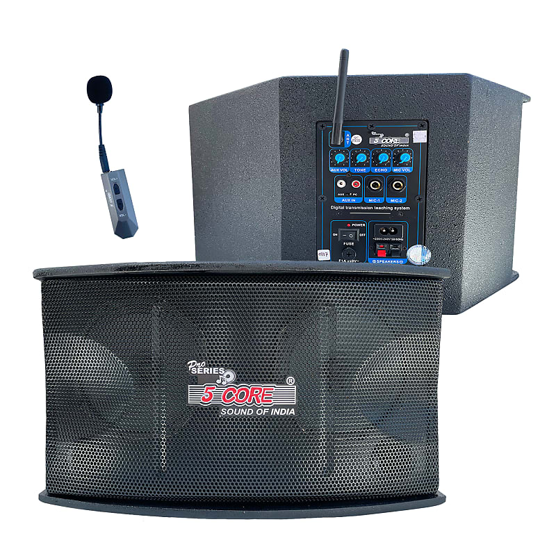 5 Core PA system 6.5 Inch 1Pc DJ speakers Kareokee Machine w Wireless Microphone 200 W Portable Speaker Microphone for Indoor Outdoor Use  5C APS image 1