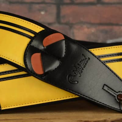 Right On Straps Mojo Series Race Yellow Vegan Strap (Bruce Lee/Kill Bill)  w/ FREE SAME DAY SHIPPING image 1