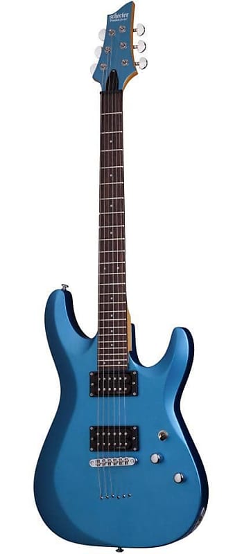 Schecter C-6 Deluxe Electric Guitar, Satin Metallic Light Blue, 431 image 1