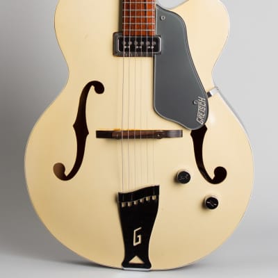Gretsch  PX-6187 Clipper Arch Top Hollow Body Electric Guitar (1957), ser. #22985, original grey hard shell case. image 3