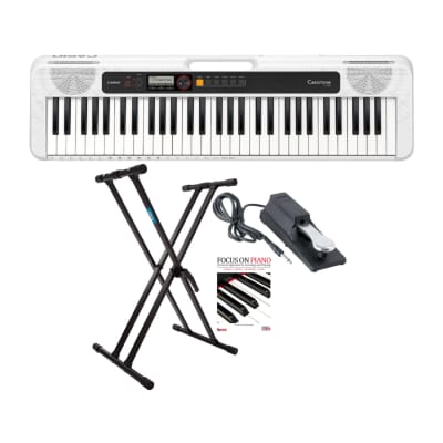 Casio CT-S200WE Casiotone Portable Keyboard (White) Bundle with