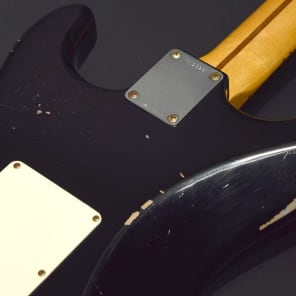 Fender USA Custom Shop 1956 Stratocaster Relic Black image 9