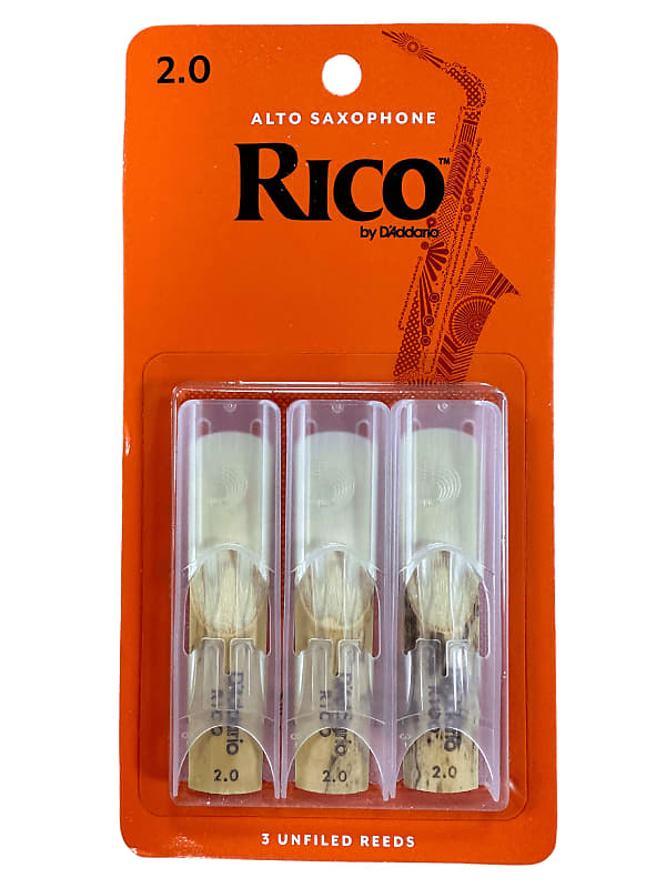 Rico Alto Sax Reeds, Strength 2, 3-pack image 1
