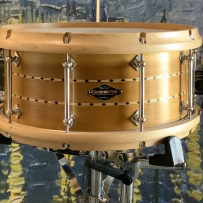 Craviotto  6.5x14" Solid Poplar Snare Drum - Double Inlay Signed shell 2012 image 1