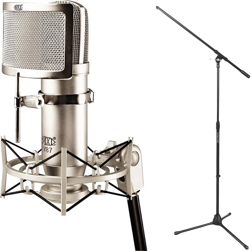 MXL V87 Low Noise Studio Condenser Microphone Pop Filter Reverb
