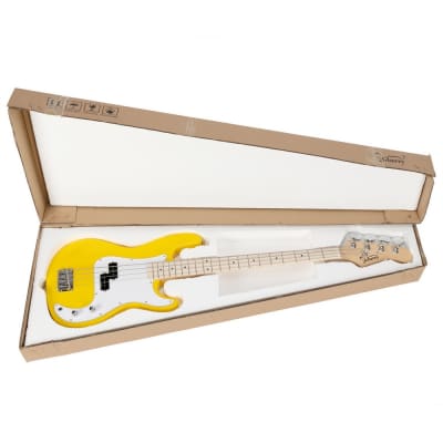Glarry GP Ⅱ Upgrade Electric Bass Guitar Yellow image 7