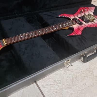 BC Rich Warlock 1989 Pink Snakeskin w/Hard Case | Reverb