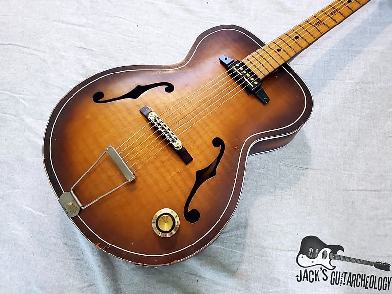 Kay/Harmony N-3 Player-Grade "The Gutbucket" Archtop w/ Goldfoil Pickup (1950s, Antique Burst) image 1