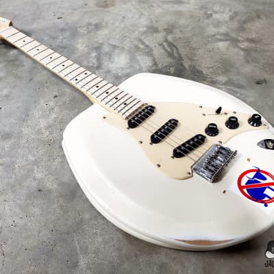 Jack's Guitarcheology "The Stratocrapper" Toilet Seat Electric Guitar (2021, Oly. White Relic) image 9