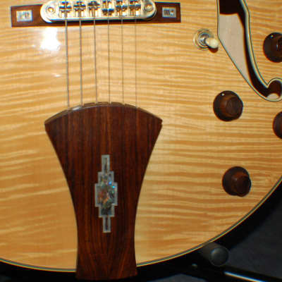 Immagine 2005 Ibanez Artcore Custom AF-105-NT-12-01 Jazz Archtop Flamey Maple Hard Shell Case - 3