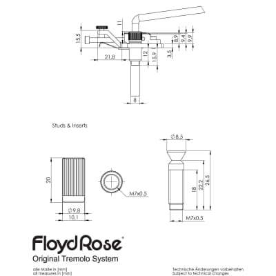 Floyd Rose FRT100 Original Series Tremolo System, Chrome image 7