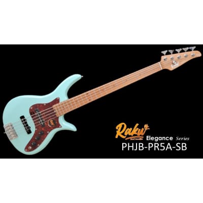 Raku Phantom Body Jazz Bass – Elegance Series – PHJB-PR5A-SB (Power Boost) image 4