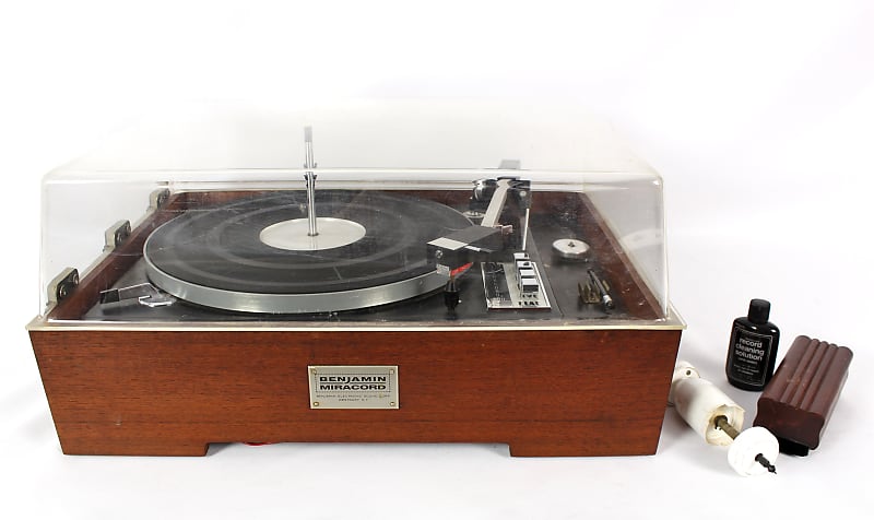 Vintage Benjamin Miracord ELAC 50H Turntable Audio Technica Cartridge |  Reverb