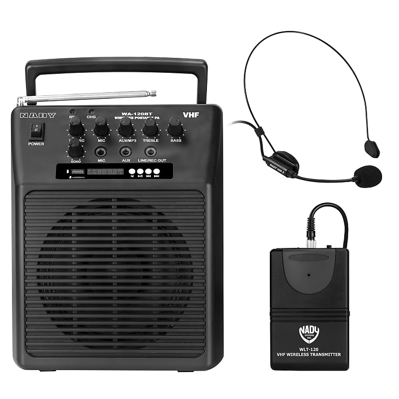 Nady WA-120BT HM3 Portable Bluetooth Wireless PA System with Headset Microphone image 1