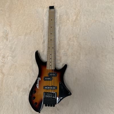 4 String Short Scale Neck Through Bass/6 String Tremolo Busuyi Double Side, Headless Guitar (Lefty) image 1