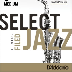 Rico RSF10ASX3M Select Jazz Alto Saxophone Reeds, Filed - Strength 3 Medium (10-Pack)
