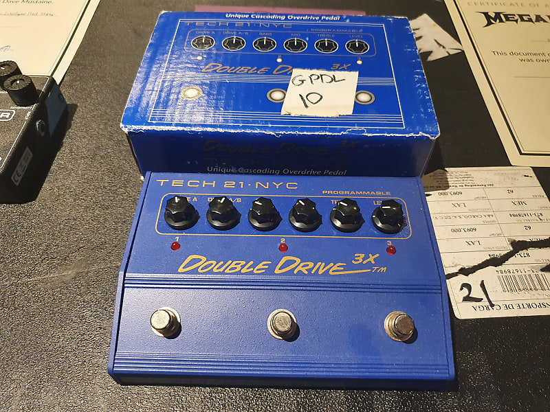Dave Mustaine's personally owned Megadeth Tech 21 Double Drive 3x Guitar Pedal with signed COA image 1