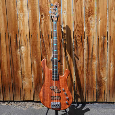 Dean USA Custom Hillsboro - Oiled Cocobolo Top 4-String Electric Bass Guitar w/  Black Tolex Case (2023) image 2