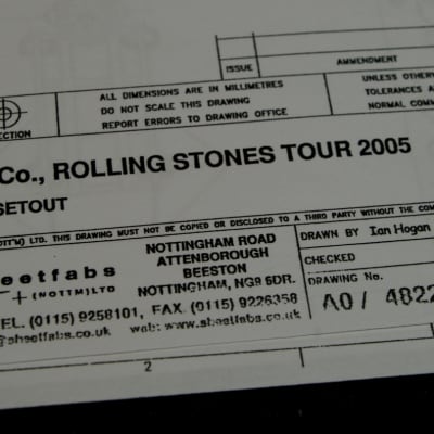 ROLLING STONES MANHATTAN   2005 STAGE PLANS. BIGGER BANG TOUR. ORIGINAL. COLLECTIBLE.  RARE. image 17