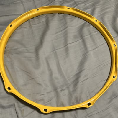 14” ten lug snare/tom steel hoop-Yellow image 2