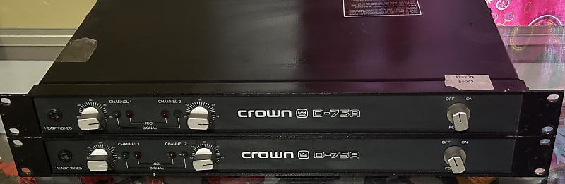 Crown D-75A 2-Channel Power Amplifier | Reverb
