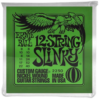 Ernie Ball Slinky 12-String Nickel Wound Electric Guitar Strings, 8-40 image 1