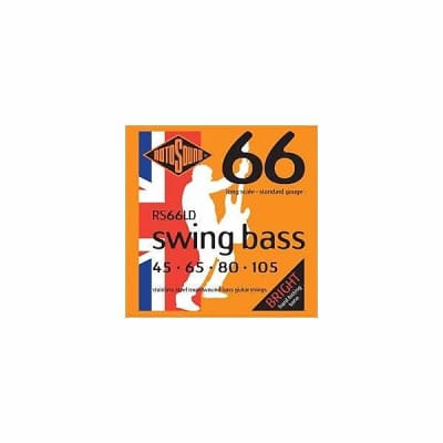 Rotosound RS66LD 4 String Swing Bass Standard Stainless Steel Long Scale Strings 45-105 for sale