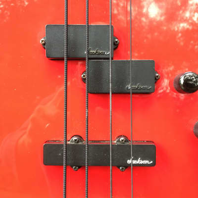 1986 Charvel 2B Electric Bass in Red - Made in Japan image 4
