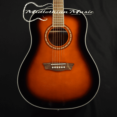 Washburn WD7SATB-A - 6-String Acoustic Guitar - Tobacco Sunburst Gloss Finish image 2