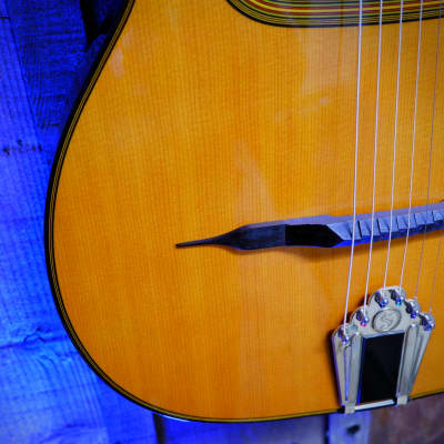 Gitane D-500 Gran Bouche Professional Gypsy Jazz Guitar - High Gloss Natural w/ Aging Top Toner w/ Deluxe Gig Bag image 12