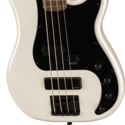 Squier Contemporary Active Precision Bass PH, Laurel Fingerboard, Black Pickguard, Pearl White image 5