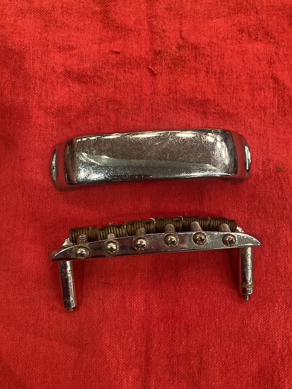 1964 Fender Jaguar/Jazzmaster Bridge Assembly & Cover Reverb